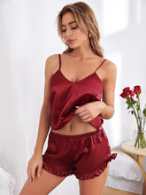 Panda Bags ~ Silk Cami With Shorts ~ Maroon