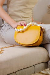 - Handbag Midnight Pearl Charm - Mustard