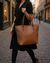 - SwiftZip Tote Bag - Brown