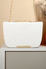 Handbag Quilted Charm - White