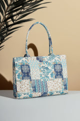 Canvas Tote Bag Blue Blossom