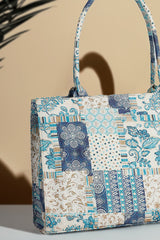 Canvas Tote Bag Blue Blossom