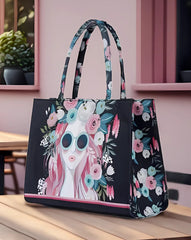 Canvas Tote Cherry Twinkle - Black