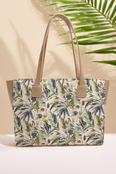 Side Rexine Canvas Tote Forest Charm