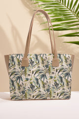 Side Rexine Canvas Tote Forest Charm