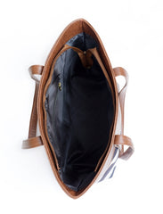 ZigWaveShoulderToteBag-Brown