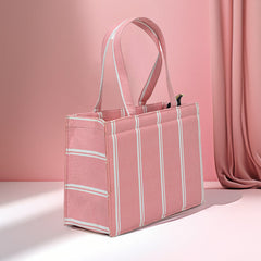 Mini Canvas Tote Breeze pink Striped