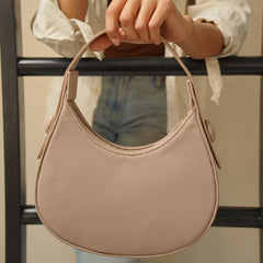 Plain Hobo HandBag - Tea Pink