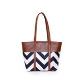 ZigWaveShoulderToteBag-Brown