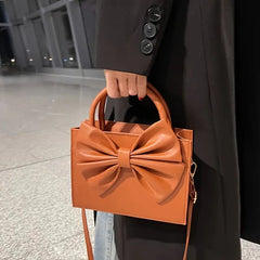 HandBag Gloss Bow Brown