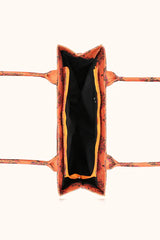 Canvas Tote Bag Orange Floral