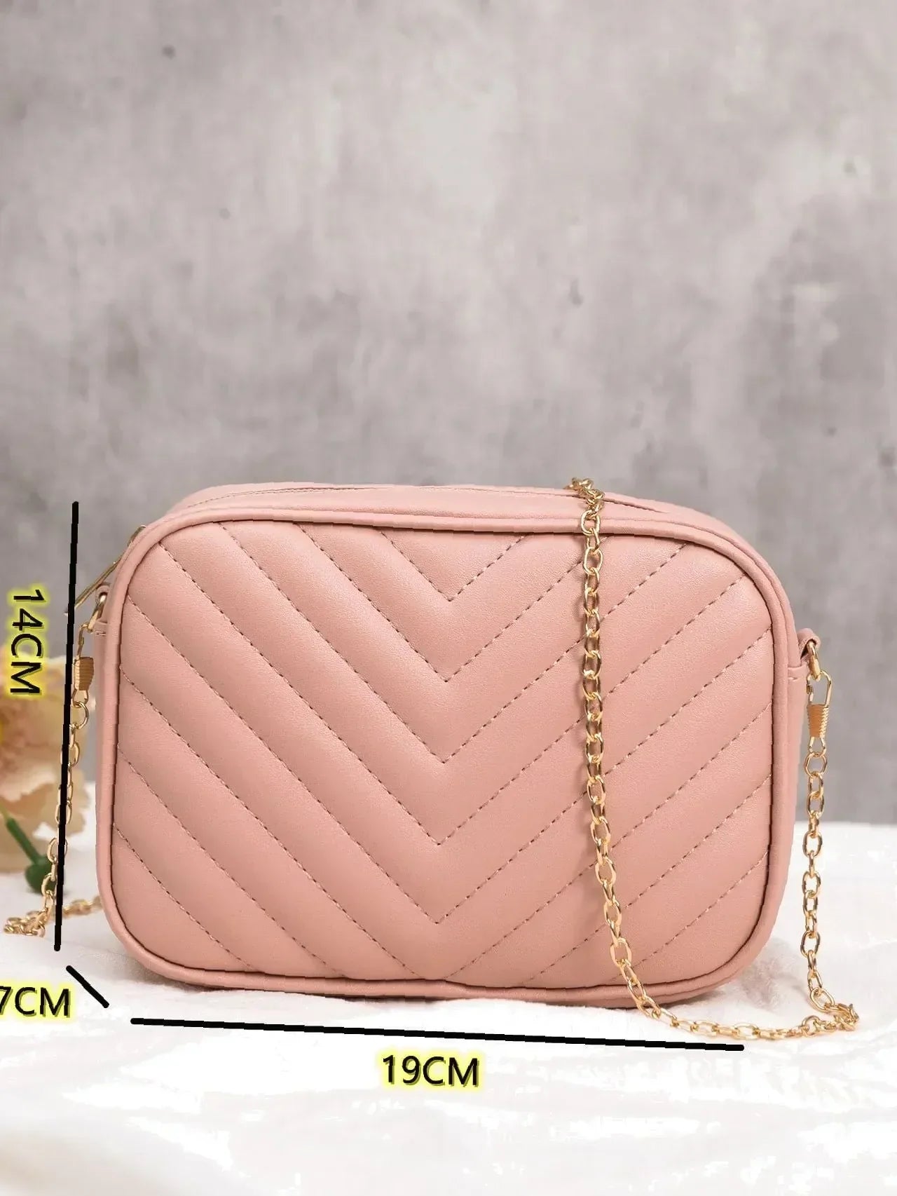 Chevron Charm Crossbody Bag
