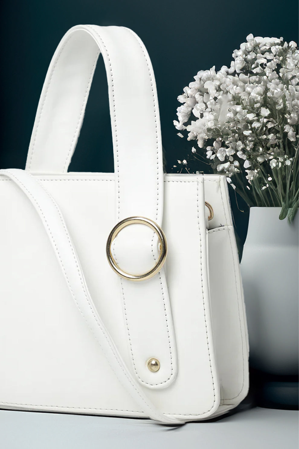 Handbag RingBloom - White