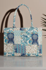 Canvas Tote Bag Blue Blossom