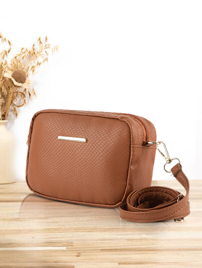 Mini Snakeskin Square Bag