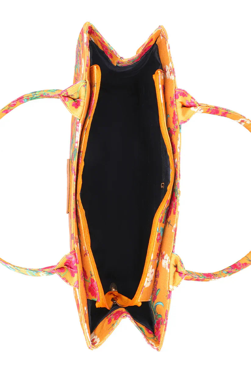 Canvas Tote Bag Yellow Floral