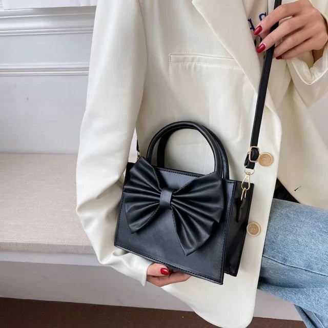 HandBag Gloss Bow Soft Black