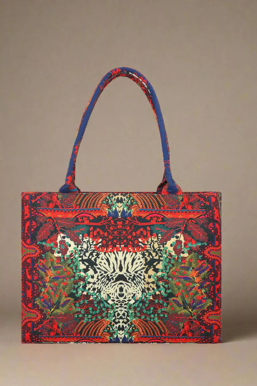 Canvas Tote Bag Tiger Art