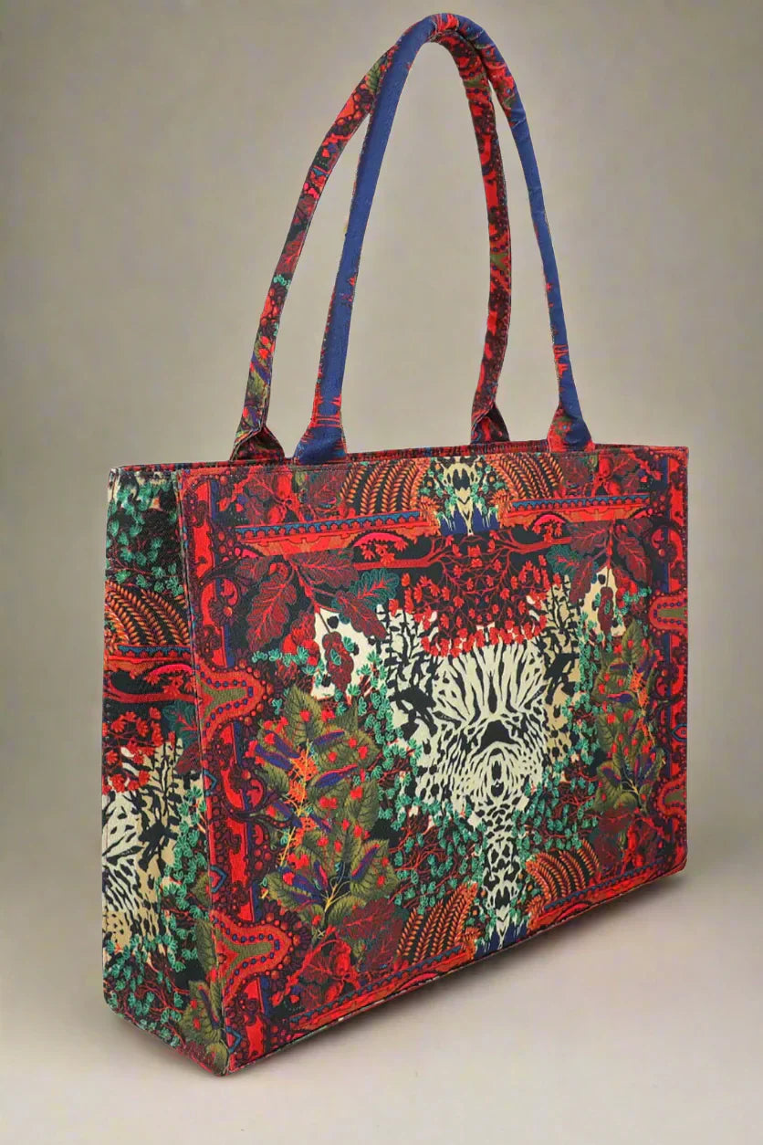 Canvas Tote Bag Tiger Art