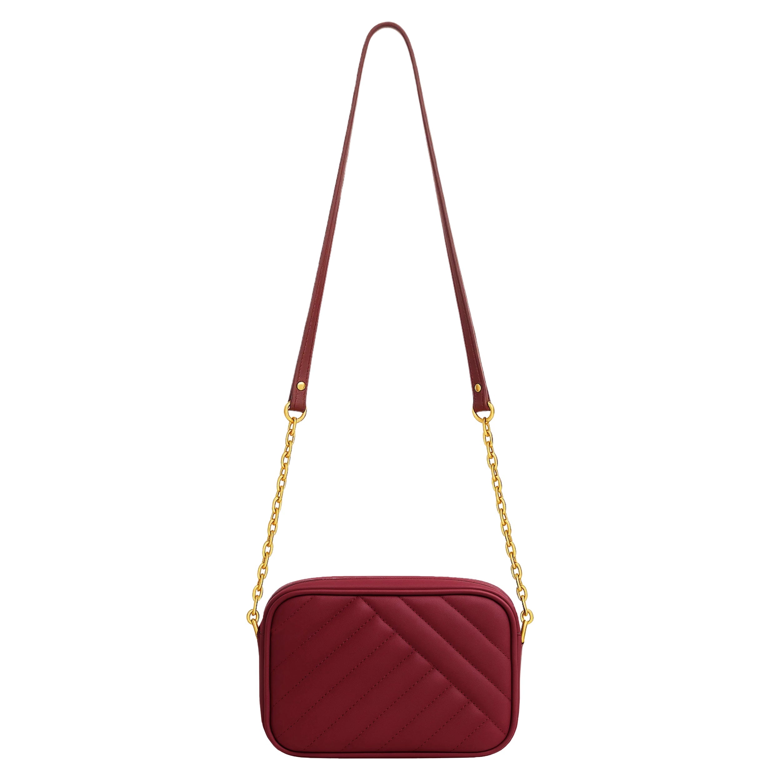 Recta Crossbody Bag - Maroon