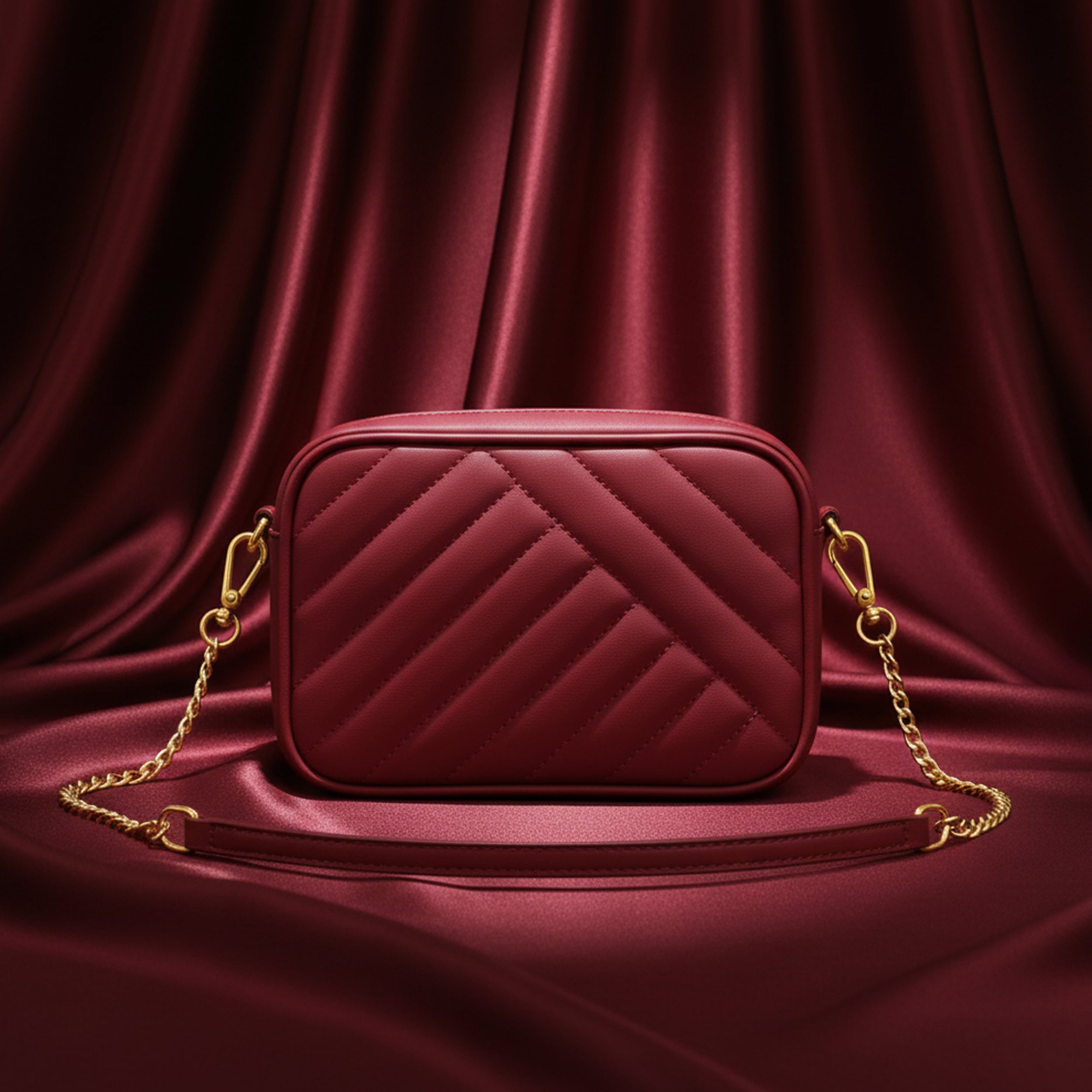 Recta Crossbody Bag - Maroon
