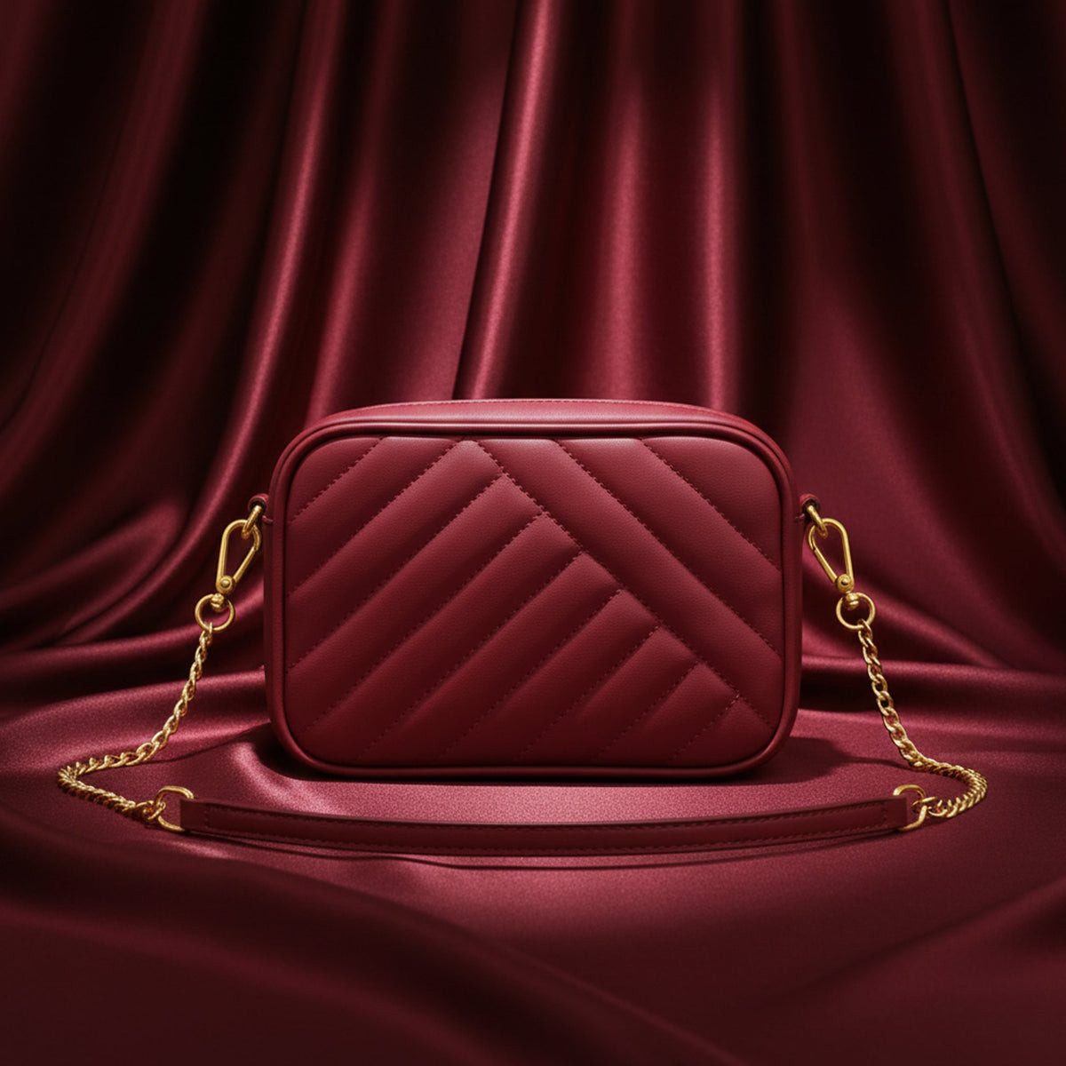 Recta Crossbody Bag - Maroon